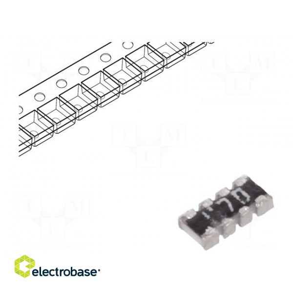 Resistor network: Y | 47Ω | SMD | 0804 | No.of resistors: 4 | 63mW | ±5%