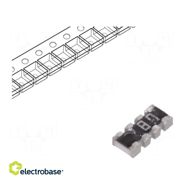 Resistor network: Y | SMD | 680Ω | ±5% | 62.5mW | No.of resistors: 4