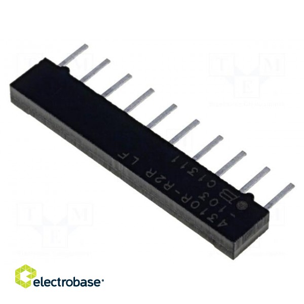 Resistor network: Y | 10kΩ | No.of resistors: 5 | THT | 1.25W | ±2% | 100V