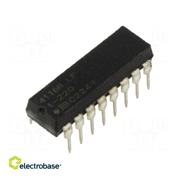 Resistor network: Y | THT | 22Ω | ±2% | 0.28W | No.of resistors: 8 | DIP16