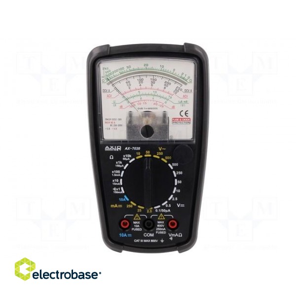 Analogue multimeter | Features: universal | VAC: 10/50/250/500V image 1