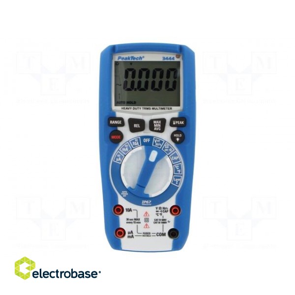 Digital multimeter | LCD 3,75 digit (6000),bargraph | True RMS paveikslėlis 1