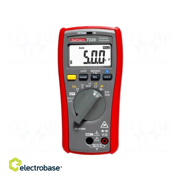 Digital multimeter | Bluetooth | LCD | (6000) | 3x/s | VDC: 600mV,1kV