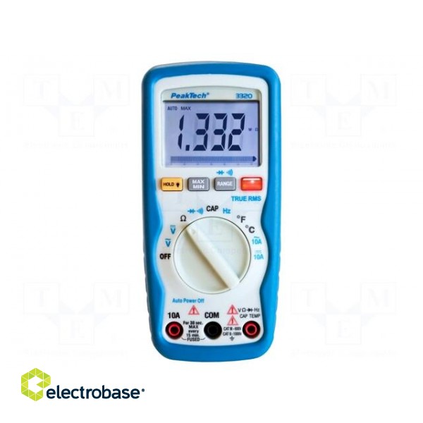 Digital multimeter | LCD | 3,83 digit (6000) | VAC: 6V,60V,600V,1kV