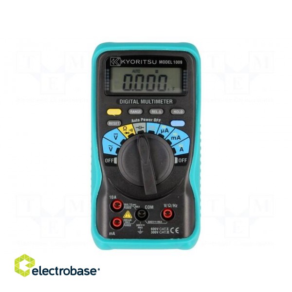 Digital multimeter | LCD (3999) | 2,5x/s | VDC: 400m/4/40/400/600V paveikslėlis 1