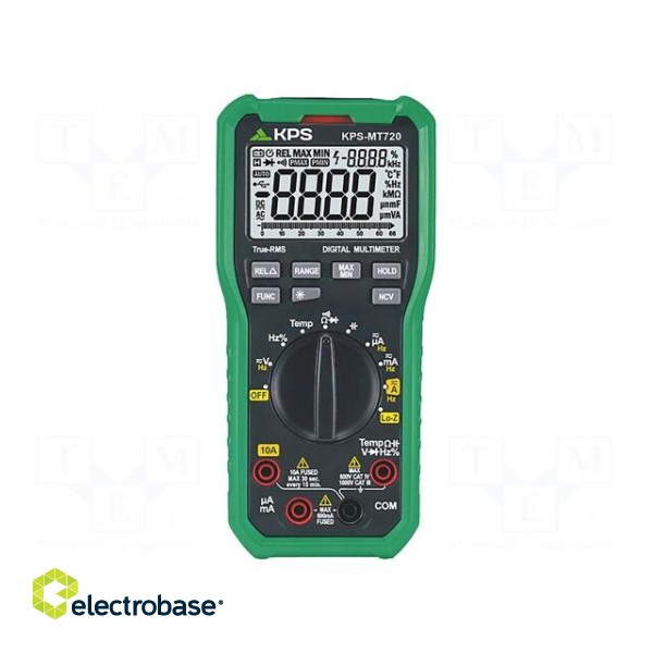 Digital multimeter | LCD | (6600) | VDC: 660mV,6.6V,66V,660V,1kV