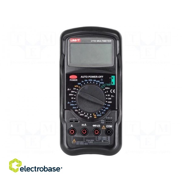 Digital multimeter | LCD | VDC: 200mV,2V,20V,200V,1kV | -20÷1000°C image 1