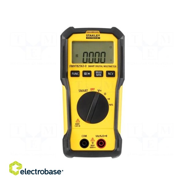 Digital multimeter | LCD | VDC: 600V | VAC: 600V | R range: 10MΩ | 3kHz paveikslėlis 1