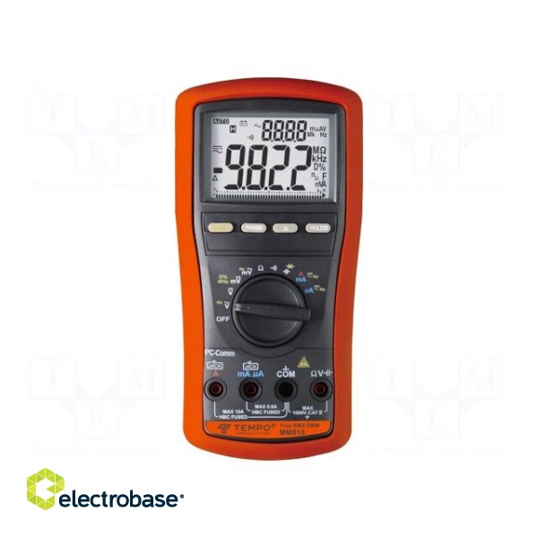 Digital multimeter | LCD | Bargraph: 41segm | True RMS AC | 0÷45°C paveikslėlis 1