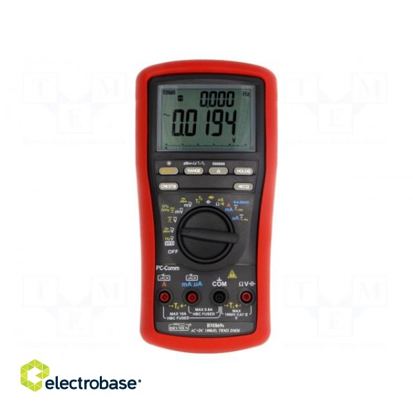 Digital multimeter | LCD x2,with a backlit | 5x/s | -50÷1000°C image 1