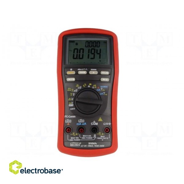 Digital multimeter | LCD x2,with a backlit | 5x/s | -50÷1000°C image 6