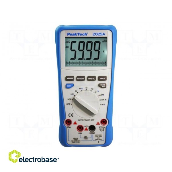 Digital multimeter | USB | LCD | 3 5/6 digits (5999) | -20÷1000°C