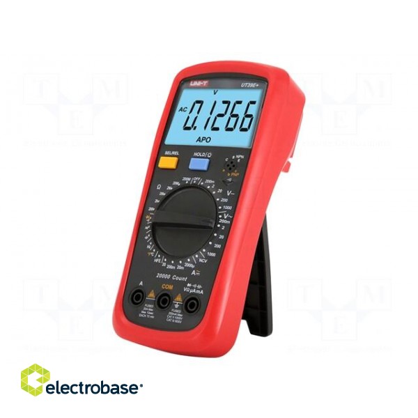 Digital multimeter | LCD | VDC: 200mV,2V,20V,200V,1kV | 2000uF paveikslėlis 2