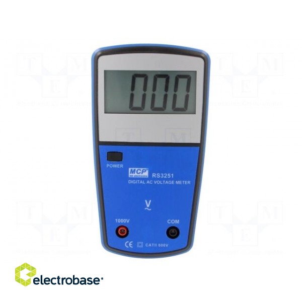 Voltmeter | LCD | 3,5 digit | VAC: 1÷1000V | 94x150x35mm | 1% | 1VDC paveikslėlis 1
