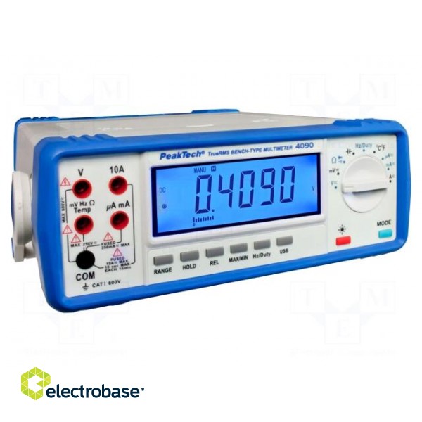 Benchtop multimeter | LCD | VDC: 220mV,2.2V,22V,220V,600V | 230VAC