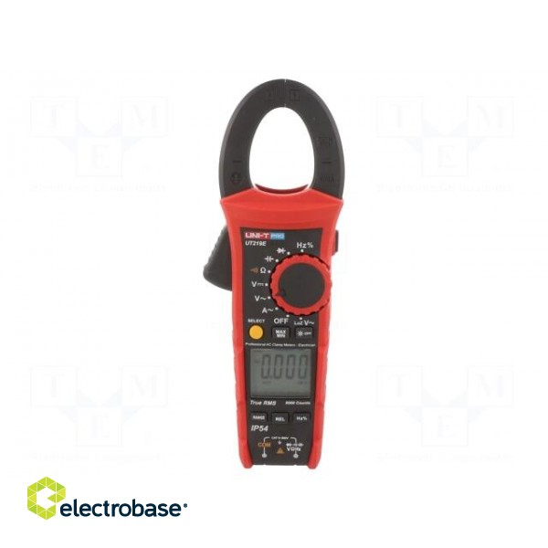 AC digital clamp meter | Øcable: 33mm | VDC: 0,001÷6/60/600V | IP54 фото 1