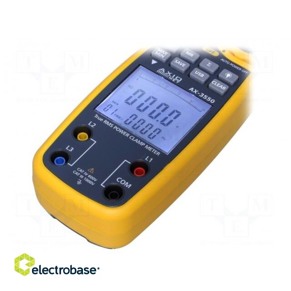 Power clamp meter | Øcable: 55mm | LCD 4 digits,bargraph | 0÷90° фото 8