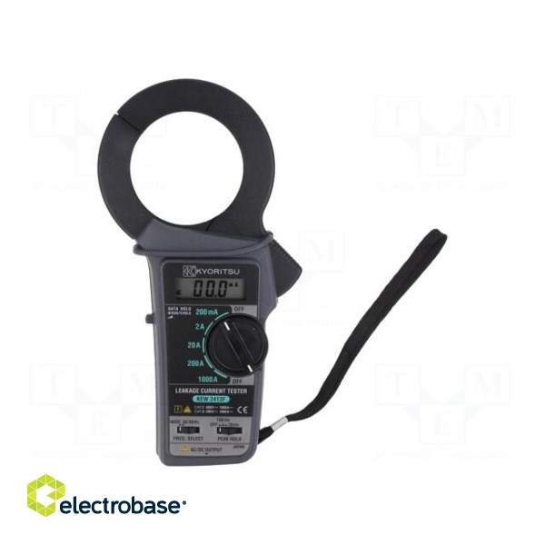 Meter: leakage current | pincers type | LCD | 200mA,2A,20A,200A,1kA image 1