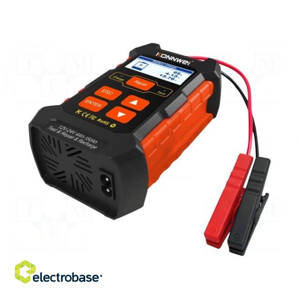 Tester: rechargeable batteries | 155x95x60mm | Display: LCD | 12/24V image 4