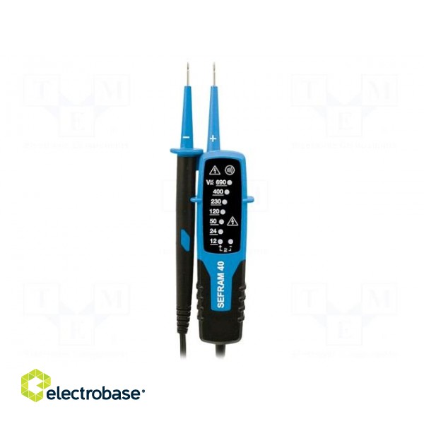 Tester: electrical | LEDs | 100÷690VAC | 50/60Hz | 2mm | IP54 | 0Ω÷500kΩ