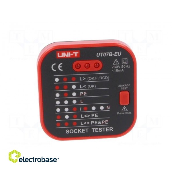 Tester: power socket tester | 3 LED | Plug: EU | 230VAC | 50÷60Hz image 9