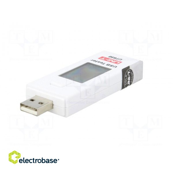 Tester: USB socket | LCD | VDC: 3÷9V | 10mVDC | 10mA | Range: 0÷9999mAh image 2