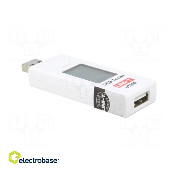 Tester: USB socket | LCD | VDC: 3÷9V | 10mVDC | 10mA | Range: 0÷9999mAh image 4
