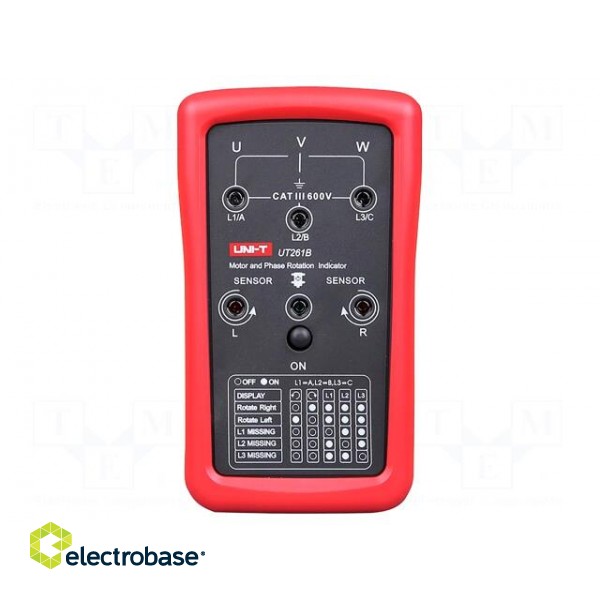 Tester: phase sequence | LED | 90÷600VAC | Freq: 15÷400Hz | IP40