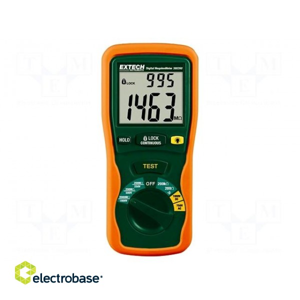 Meter: insulation resistance | LCD | Sampling: 2,5x/s | VAC: 1÷750V image 1