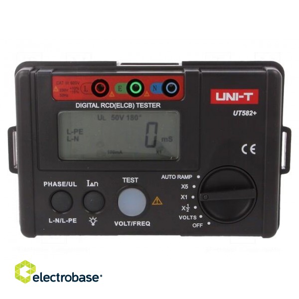 RCD tester | LCD,with a backlit | VAC: 30÷600V | f range: 45÷65Hz image 1