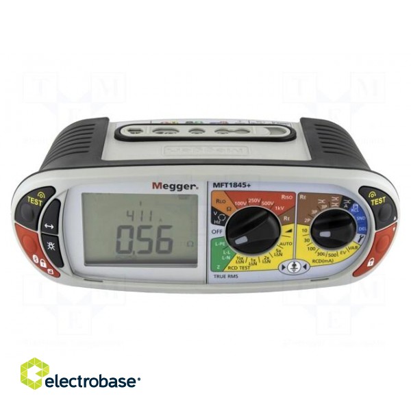 Meter: appliance meter | LCD | Earthing R range: 10mΩ÷1999Ω | IP54