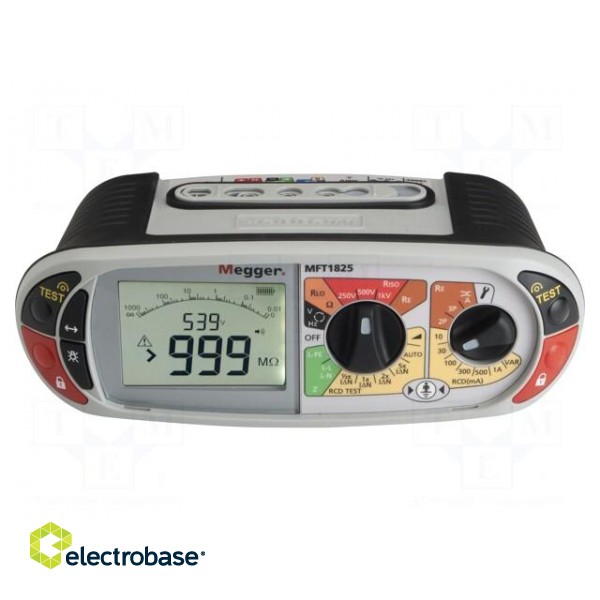 Meter: appliance meter | LCD | Earthing R range: 5kΩ,100kΩ | IP54