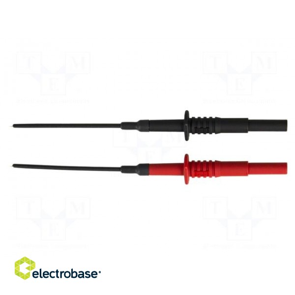 Set of measuring probes | black,red | 1A | Socket size: 4mm | Ø: 2.3mm