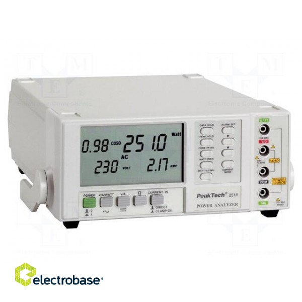 Meter: power analyzer | LCD | Interface: RS232 | 10A | 600V