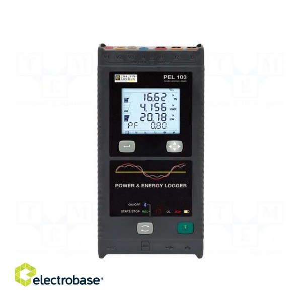 Meter: power logger | LCD | VAC: 10÷1000V | VDC: 10÷1000V | 100÷240VAC image 1