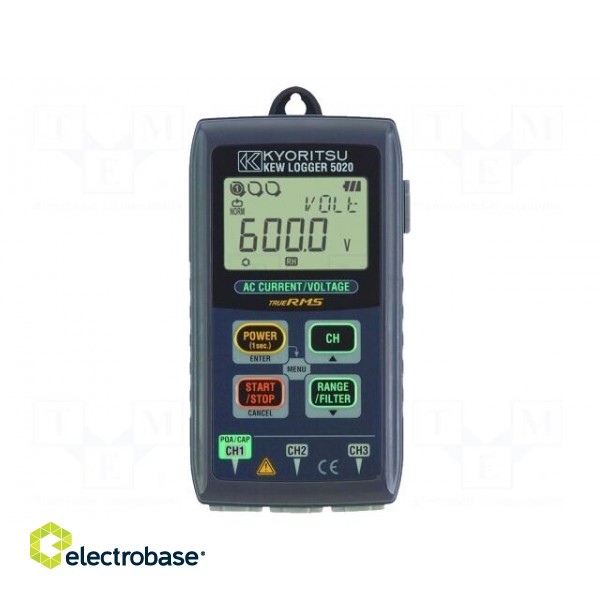 Data logger | AC voltage,AC current,leakage current | Ch: 3 | 9.9V