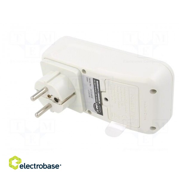 Electric energy meter | VAC: 100÷260V | 130x65x37mm | 3680W | Plug: EU image 6