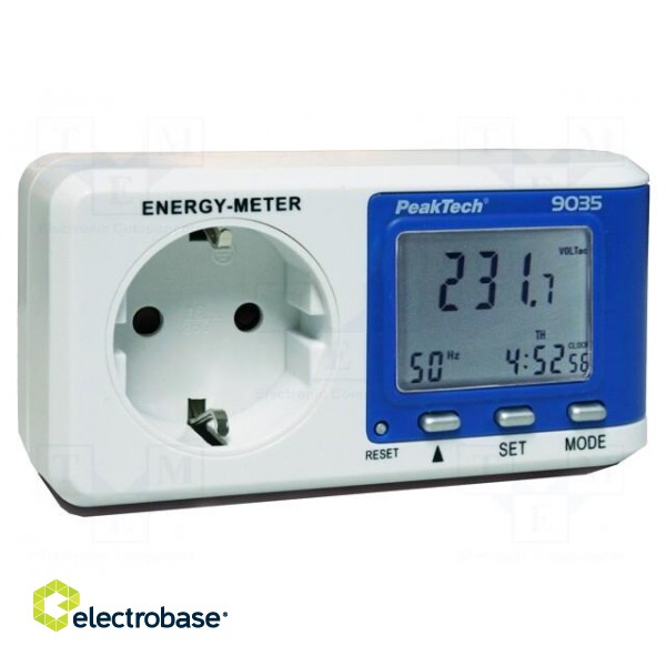 Electric energy meter | 16A | VAC: 200÷276V | Display: LED | 3.68kW paveikslėlis 2