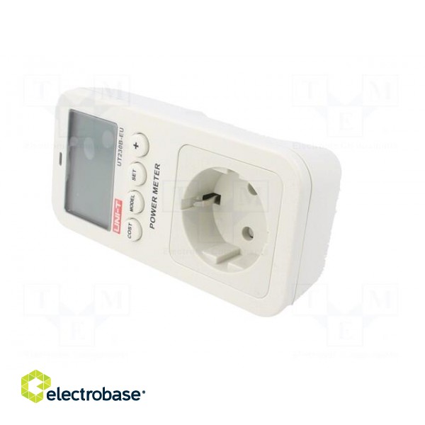 Electric energy meter | VAC: 100÷260V | 130x65x37mm | 3680W | Plug: EU image 2