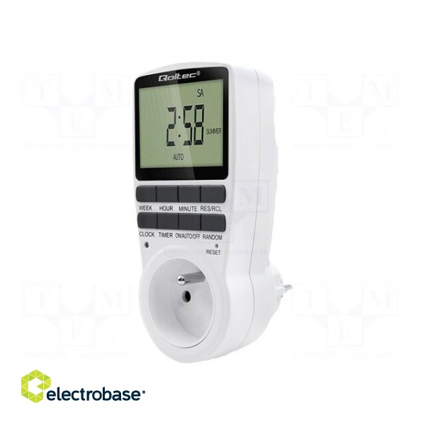 Programmable time switch | 16A | 135x60x75mm | 3.68kW | 50÷60Hz фото 2