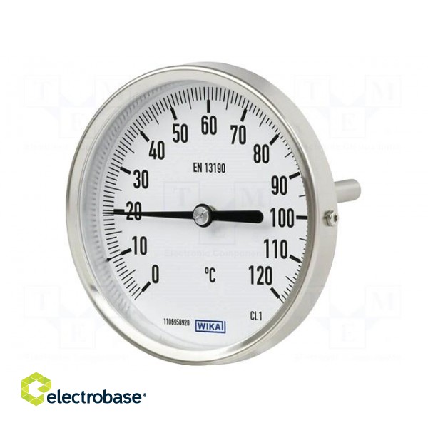 Meter: temperature | analogue,bimetal | 0÷120°C | Probe l: 45mm | A52