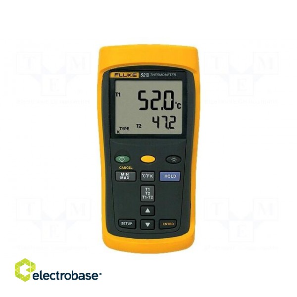 Meter: temperature | digital | LCD | -200÷1372°C | Resol: 0.1°C image 1