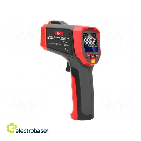 Infrared thermometer | colour,LCD | -32÷1300°C | Accur.(IR): ±1.5°C image 3