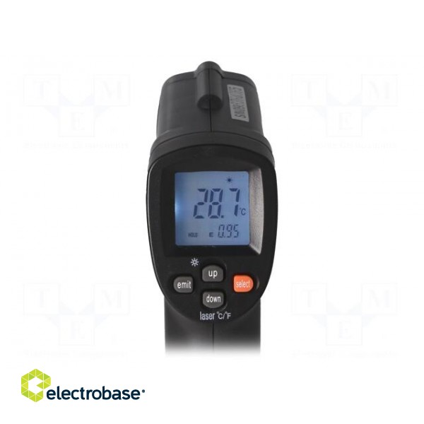 Infrared thermometer | LCD,with a backlit | -20÷550°C | ε: 0,1÷1 image 3