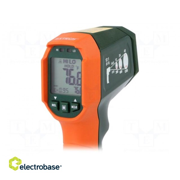 Infrared thermometer | LCD,with a backlit | -20÷650°C | ε: 0,1÷1 image 4