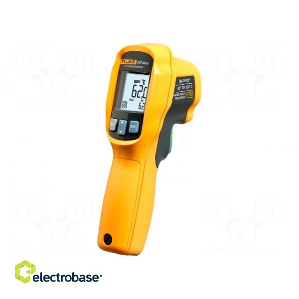 Infrared thermometer | LCD,with a backlit | -30÷500°C | ε: 0,1÷1 image 1