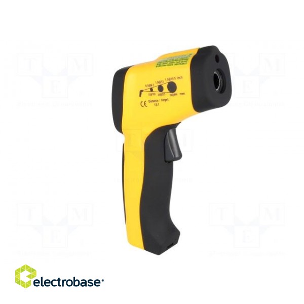 Infrared thermometer | LCD,with a backlit | -32÷480°C | ε: 0,1÷1 фото 8