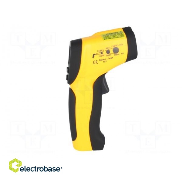 Infrared thermometer | LCD,with a backlit | -32÷480°C | ε: 0,1÷1 фото 7