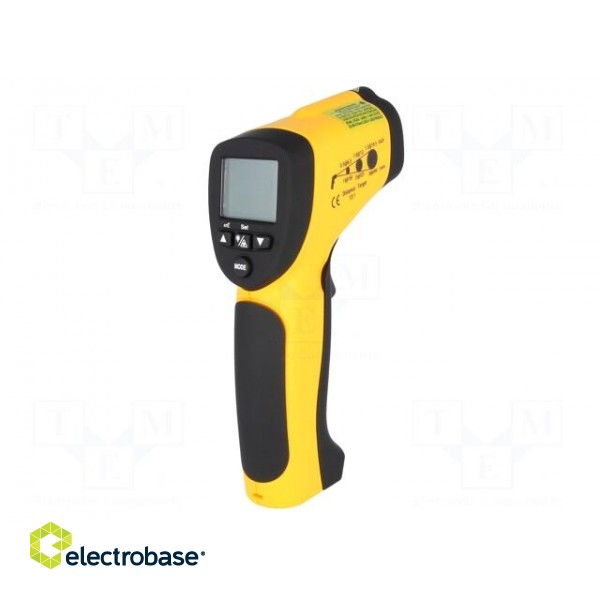 Infrared thermometer | LCD,with a backlit | -32÷480°C | ε: 0,1÷1 image 6
