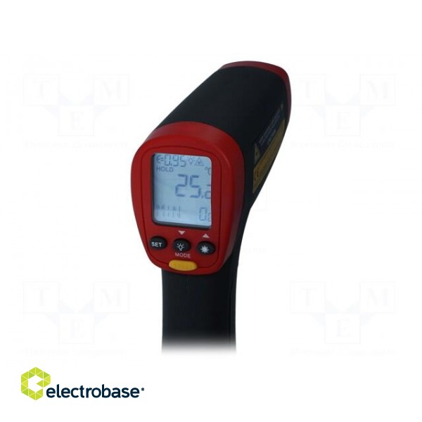 Infrared thermometer | LCD,with a backlit | -32÷650°C | ε: 0,1÷1 фото 2